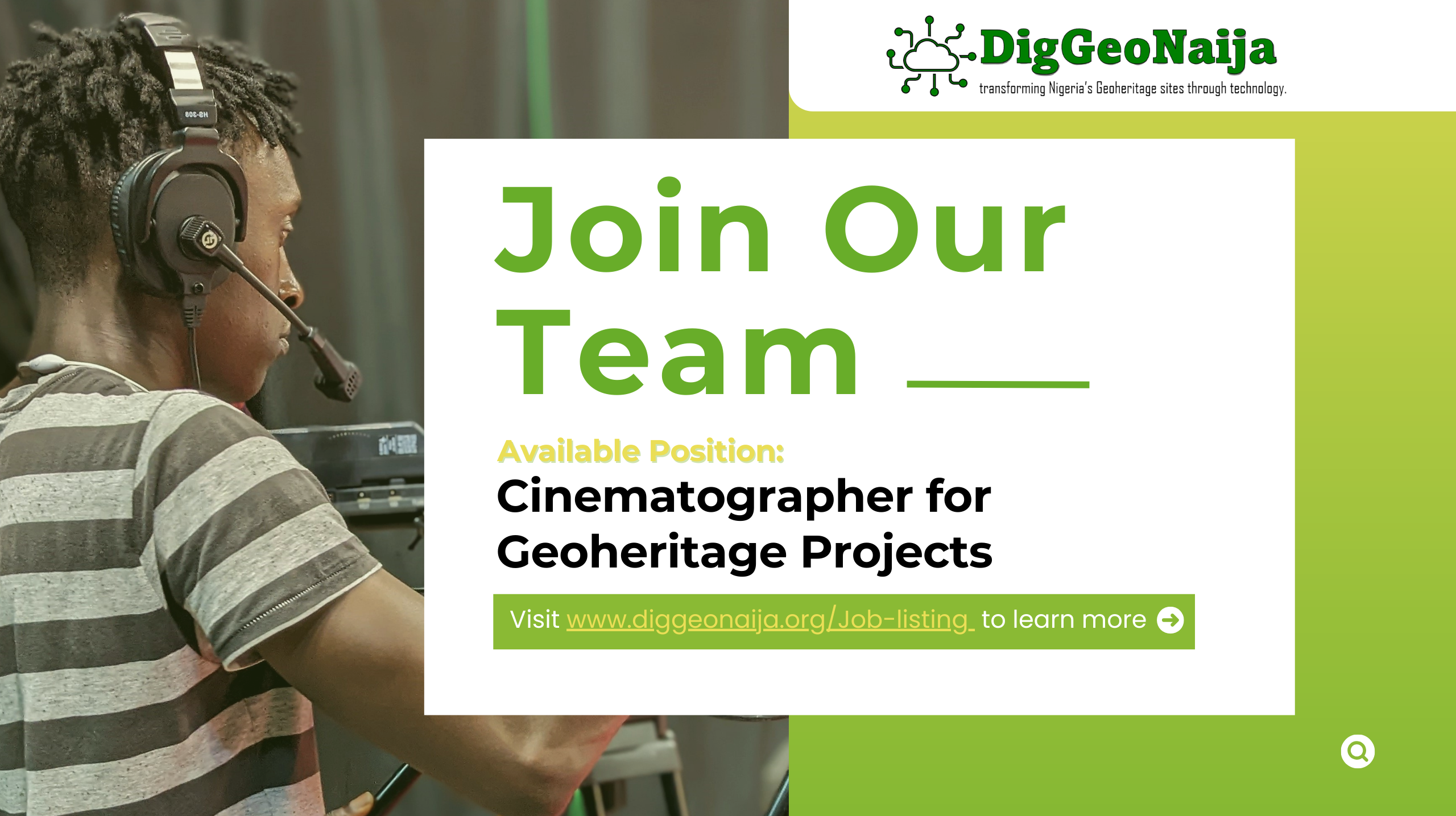 Job Opening: Cinematographer for Geoheritage Projects